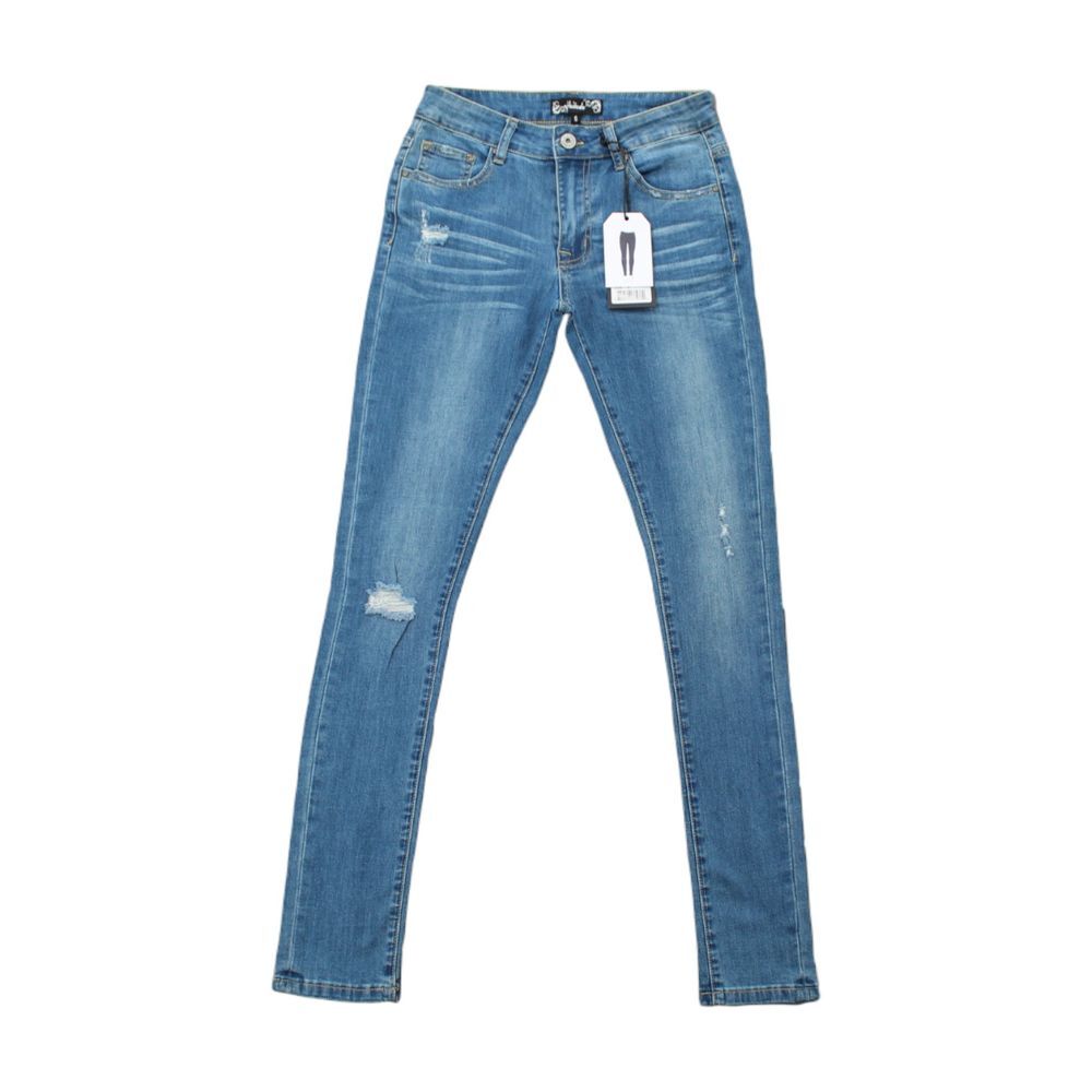 Huitoula Women's Distressed Skinny Jeans Size 6 Light Blue Stretch Denim NWT‎